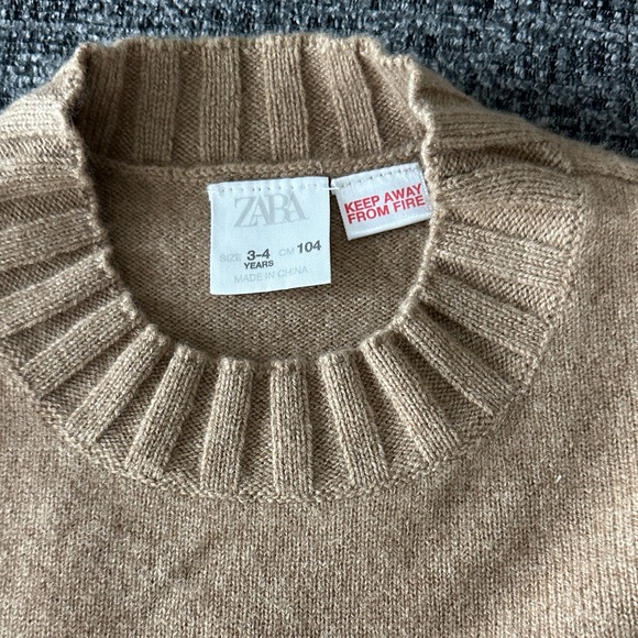 Zara Tan Ribbed Sweater - Picture 2 of 3